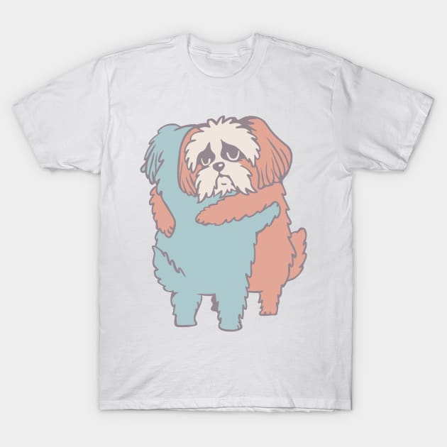 Shih Tzu Hugs T-Shirt by huebucket